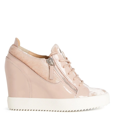 Giuseppe Zanotti Addy Wedge 75mm Sneakers In Pink