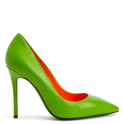 Giuseppe Zanotti Lucrezia 105mm Leather Pumps In Green