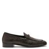 Giuseppe Zanotti Gz Rudolph Snakeskin-effect Loafers In Brown