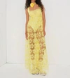 For Love & Lemons Emma Maxi Dress In Yellow In Yellow