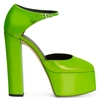 Giuseppe Zanotti Bebe Platform Pumps In Green