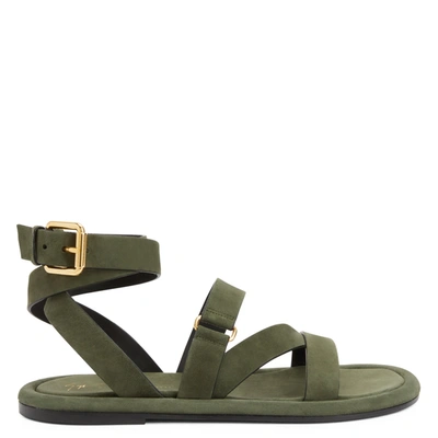 Giuseppe Zanotti Aymon Wraparound Suede Sandals In Brown