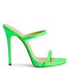 Giuseppe Zanotti Darsey 120mm Double-strap Leather Mules In Green