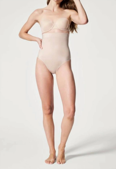 Spanx Suit Your Fancy High Waist Thong In Beige