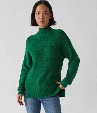 Michael Stars Zion Mock Neck Sweater In Beetle