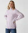 Michael Stars Zion Mock Neck Sweater In Amethyst