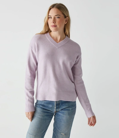 Michael Stars Wes V-neck Pullover Sweater In Amethyst