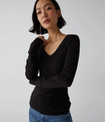 Michael Stars Molly Top In Washed Black