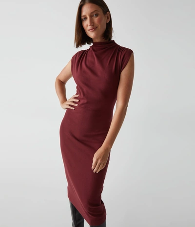 michael stars off shoulder dress Women's Solange Satin Midi Dress - Olive - Size M