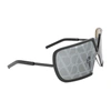 Valentino Romask Monogram Pattern Black Iron Metal Sunglasses In Black