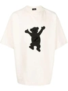 We11 Done Logo Teddy T-shirt In Ivory