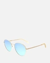 Allure Eyewear Women's Brooklyn Polarized Sunglasses In Gold