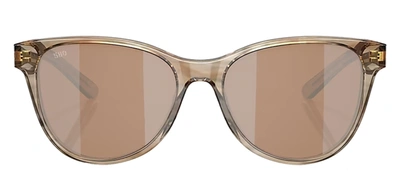 Costa Del Mar Catherine Shlws Copr Slvr Mir 580g  Cat Eye Polarized Sunglasses In Brown