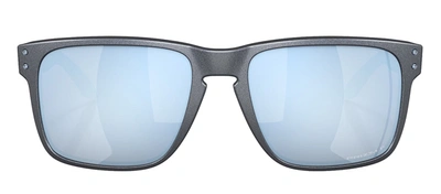 Oakley Holbrook Xl Blu Stl Przm Deep Wtr Pol 0oo9417-39 Square Polarized Sunglasses In Blue