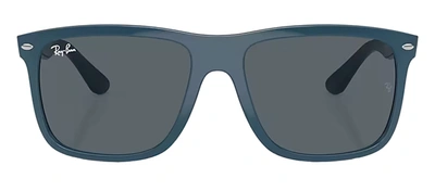 Ray Ban 0rb4547 6717r5 Square Sunglasses In Blue