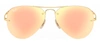 Ray Ban Rb3449 Sunglasses Gold Frame Copper Lenses 59-14 In Pink