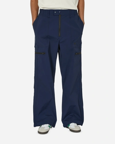 Adidas Originals X Wales Bonner Embroidered Logo Cargo Tapered Trousers In Blue