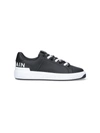 Balmain B-court Leather Sneakers In Black