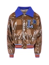 Charles Jeffrey Loverboy 'checked Varsity' Bomber Jacket In Brown