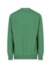 Comme Des Garçons Ribbed V-neck Knitwear With Long Sleeves In Green