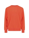Comme Des Garçons Crewneck Sweater With Ribbed Cuffs And Hem In Orange