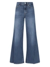 Frame Belt-strap Jeans In Blue