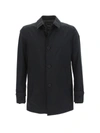 Herno Buttoned Lightweight Jacket In Black