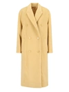 Isabel Marant Coat In Virgin Wool And Cashmere In Yellow