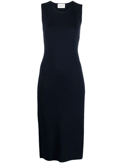 P.a.r.o.s.h Knitted Midi Dress In Blue