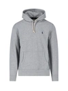 Polo Ralph Lauren Classic Pullover Hoodie With Drawstring In Grey