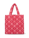 Tory Burch T Monogram Terry-cloth Tote Bag In Red