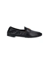 Tory Burch Black Leather Ballet Loafers In Black