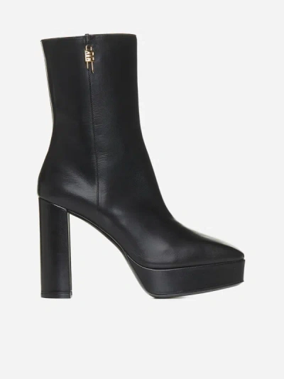 Givenchy G Lock Platform Ankle Boots In Black