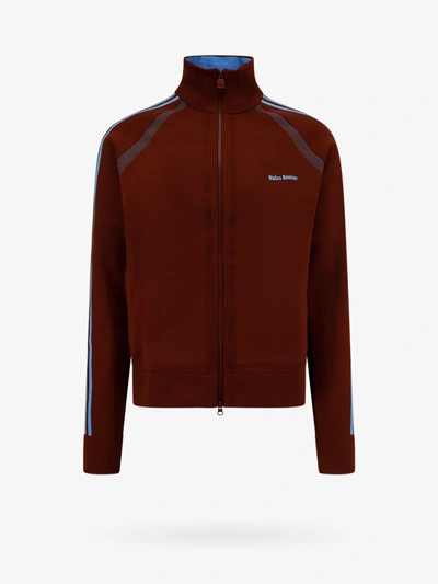 Adidas X Wales Bonner Knit Track Top In Brown