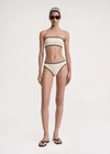 Totême Stripe Edge Bikini Bottoms Light Hay In Light Hay