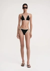 Totême Stripe Tie Bikini Top Black In Black