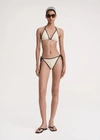 Totême Stripe Tie Bikini Bottoms Light Hay In Light Hay