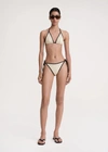 Totême Stripe Tie Bikini Top Light Hay In Light Hay
