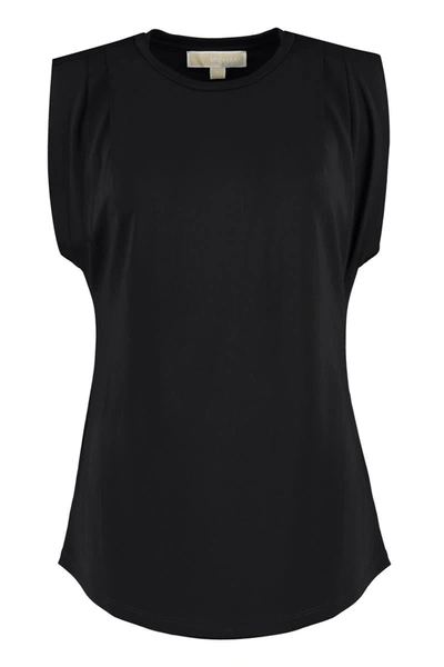 Michael Michael Kors Slevveless T-shirt In Black