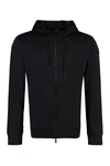 Paul & Shark Scuba-jersey Zip-up Hoodie In Black