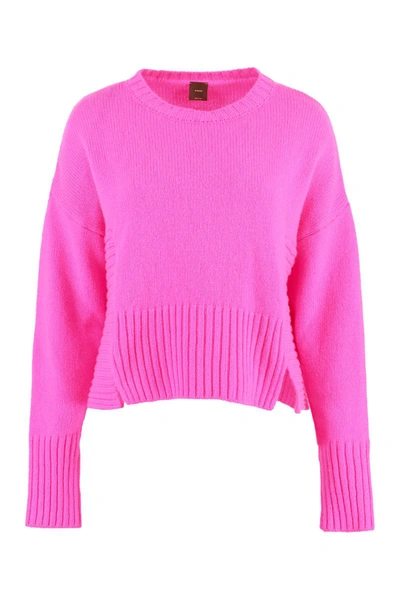Pinko Armadillo Wool And Cashmere Sweater In Fuchsia