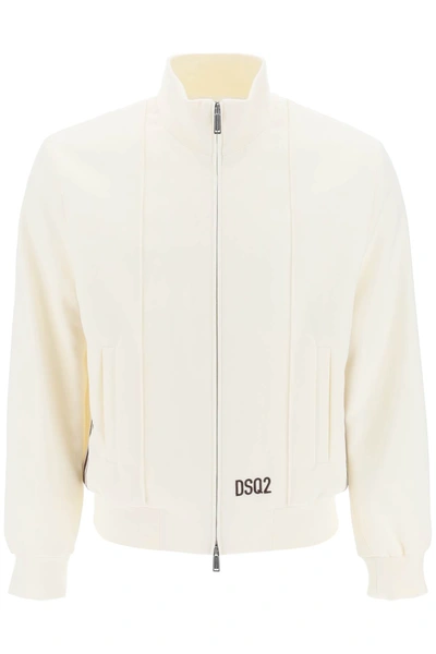 Dsquared2 Sweatshirt With Striped Bands In White