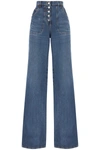 Etro Baggy High Waist Wide Leg Denim Trousers In Light Blue