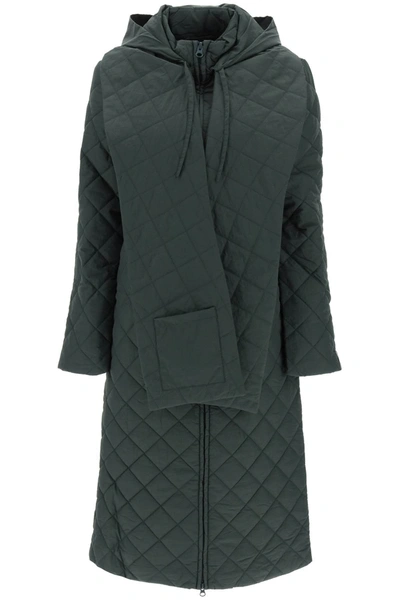 Paloma Wool Otter Quilted Trench Coat In Green