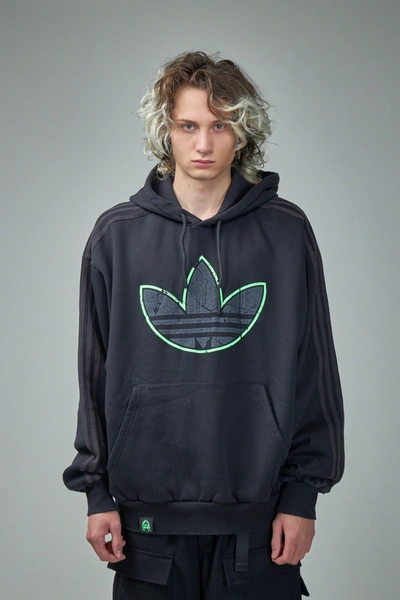 Adidas Originals Youth Of Paris Hoodie Carbon In Black