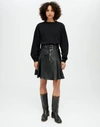 RE/DONE LEATHER MOTO SKIRT