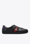 Gucci Ace Series Of Embroidered Sneakers In Black