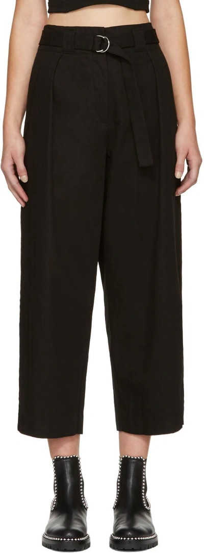 Alexander Wang T Paper Bag Waist Trousers With Belt In Black