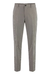 Hugo Boss Houndstooth-pattern Trousers In Beige