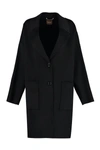 Hugo Boss Cattina Wool-blend Coat In Black